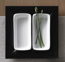 Modulus Plateau carr� plastique noir + 2 coupelles
